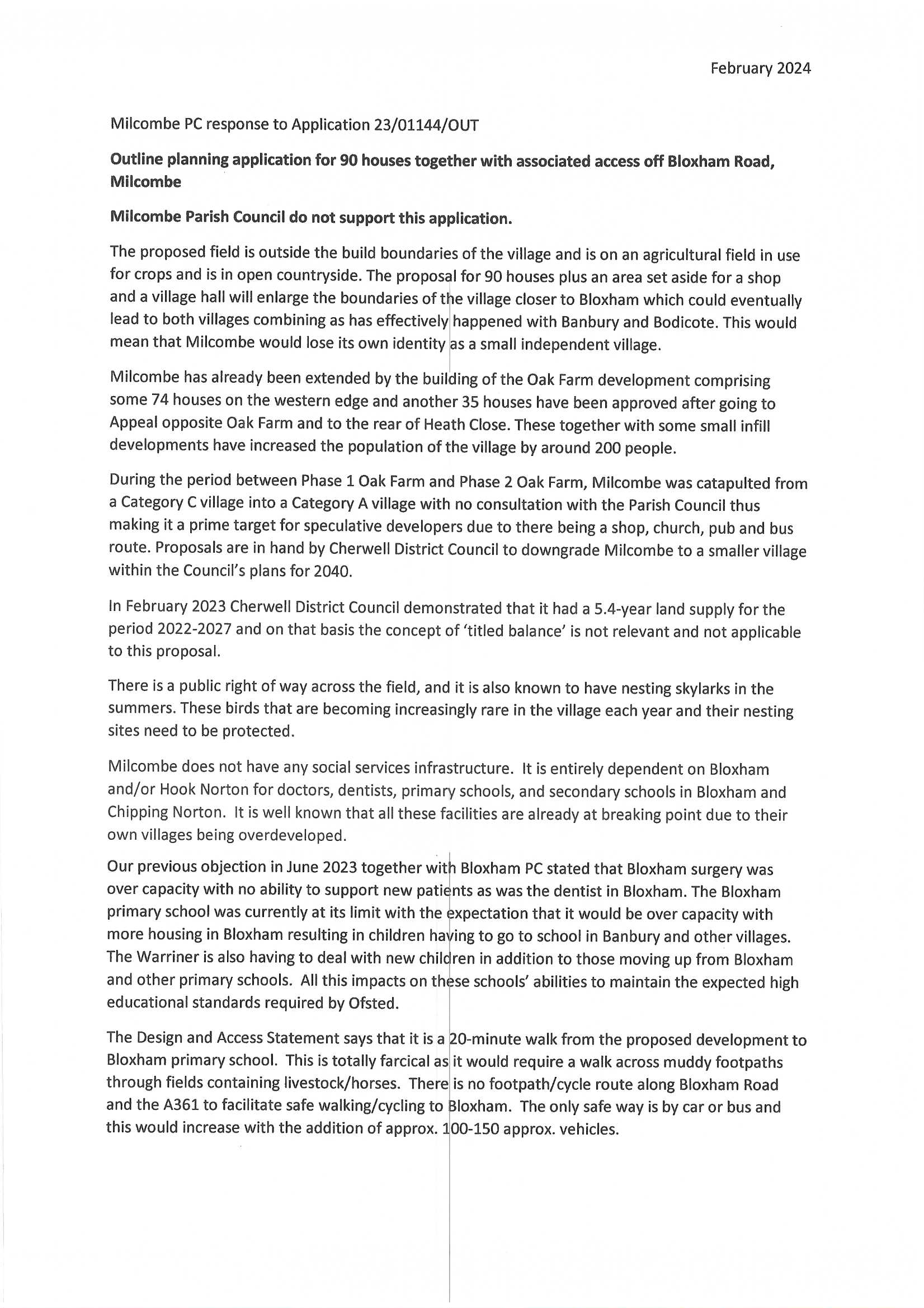images/news/Bloxham Road objection Page 1.jpg